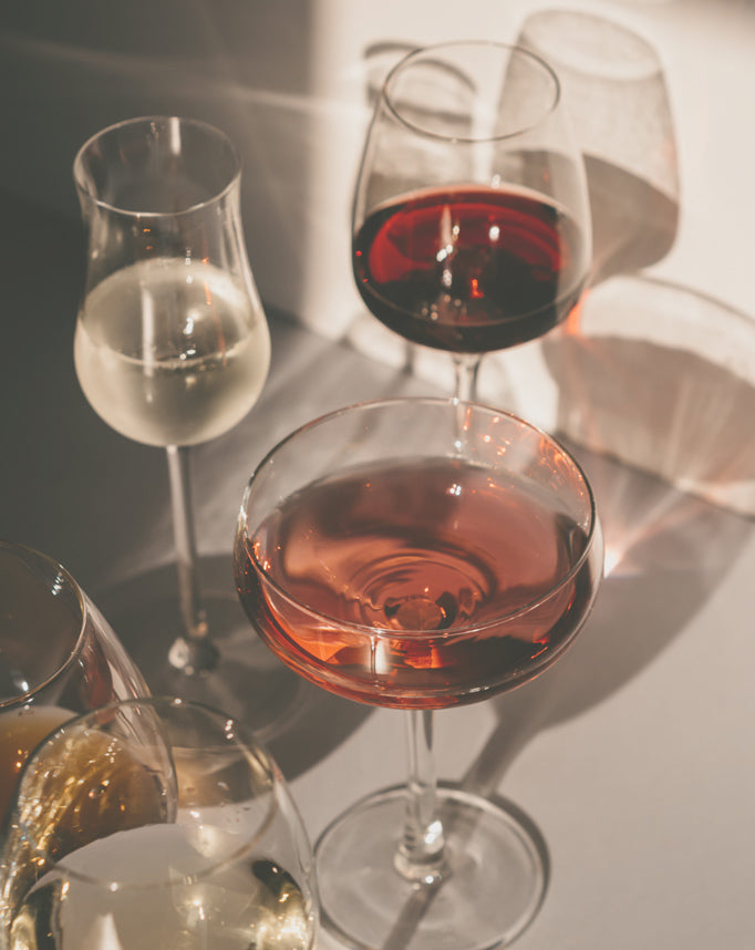 Glasses of different kinds of concord