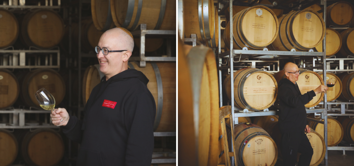 Amichai Lourie in Wine Cellar