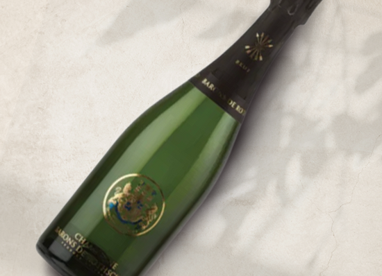 bottle of barons de rothschild brut champagne