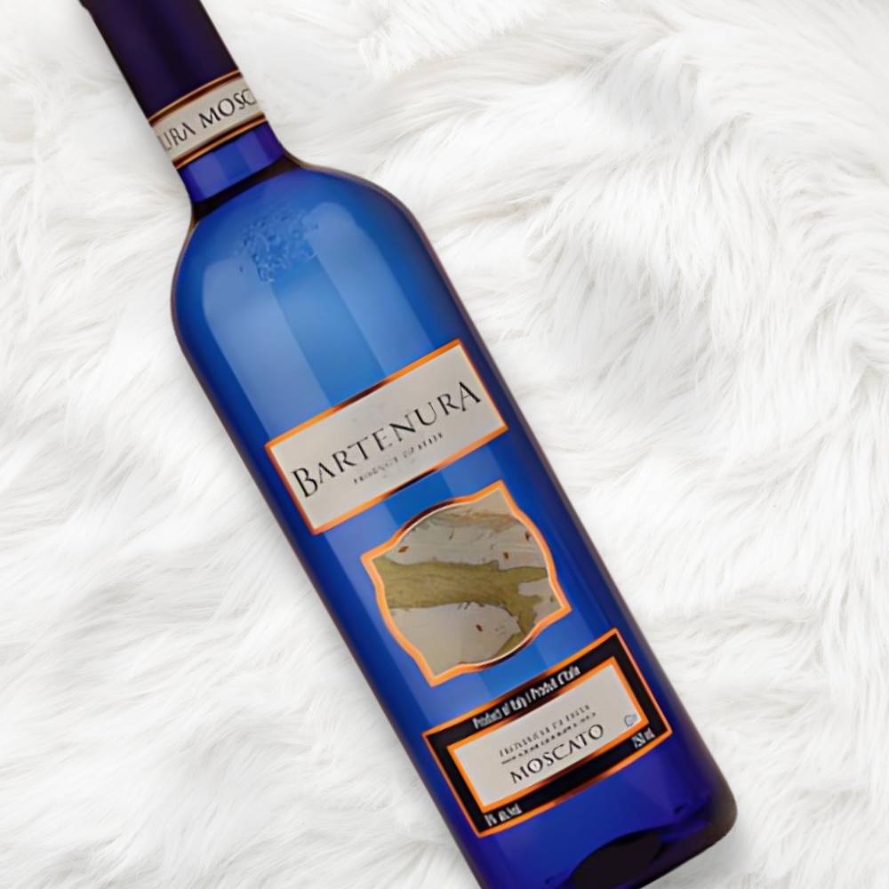 White wine blue deals bottle