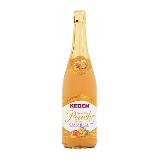 Kedem Sparkling Grape Juice Peach - Glass 25.4 oz